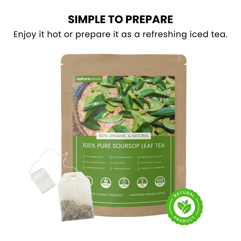 100% Pure Organic Soursop Leaf tea